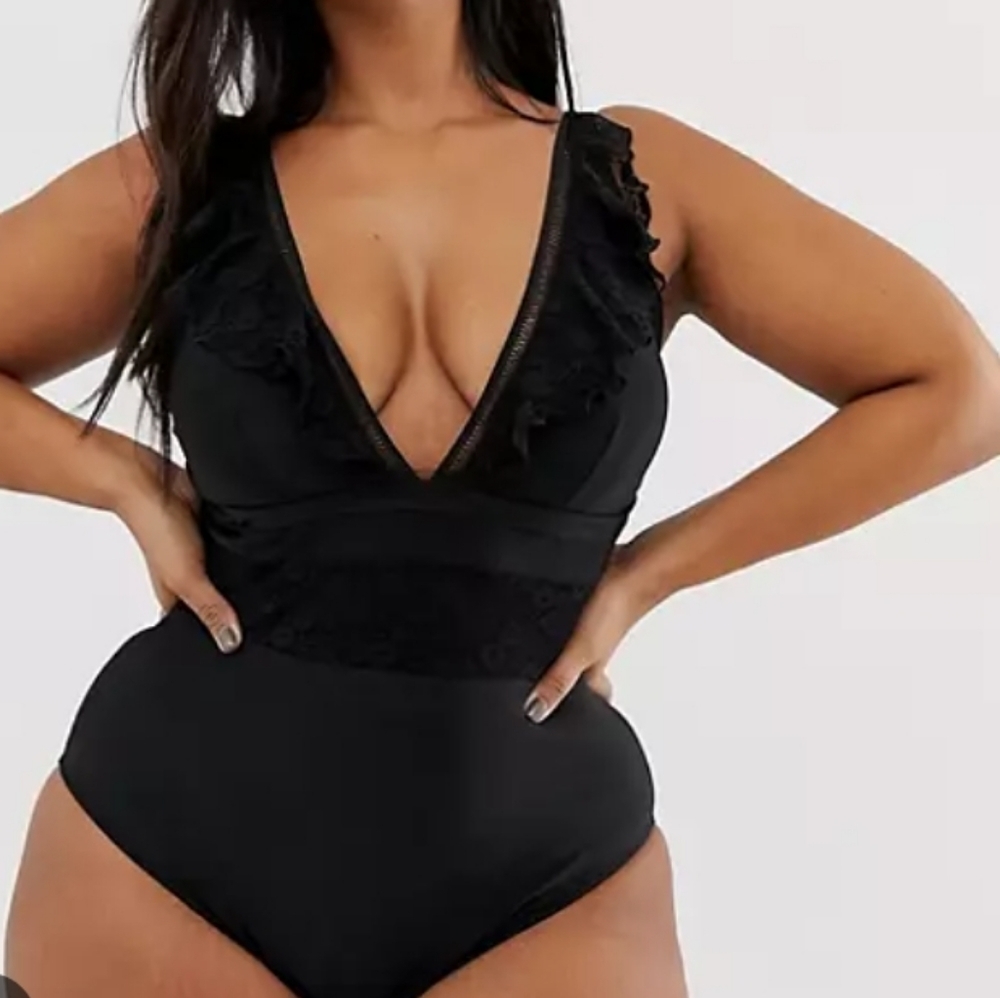 River Island lace one-piece swimsuit